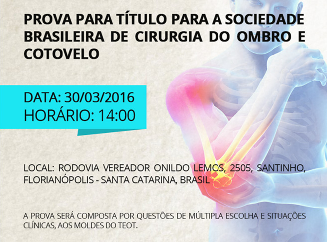Prova para Título para a Sociedade Brasileira de Cirurgia do Ombro e Cotovelo